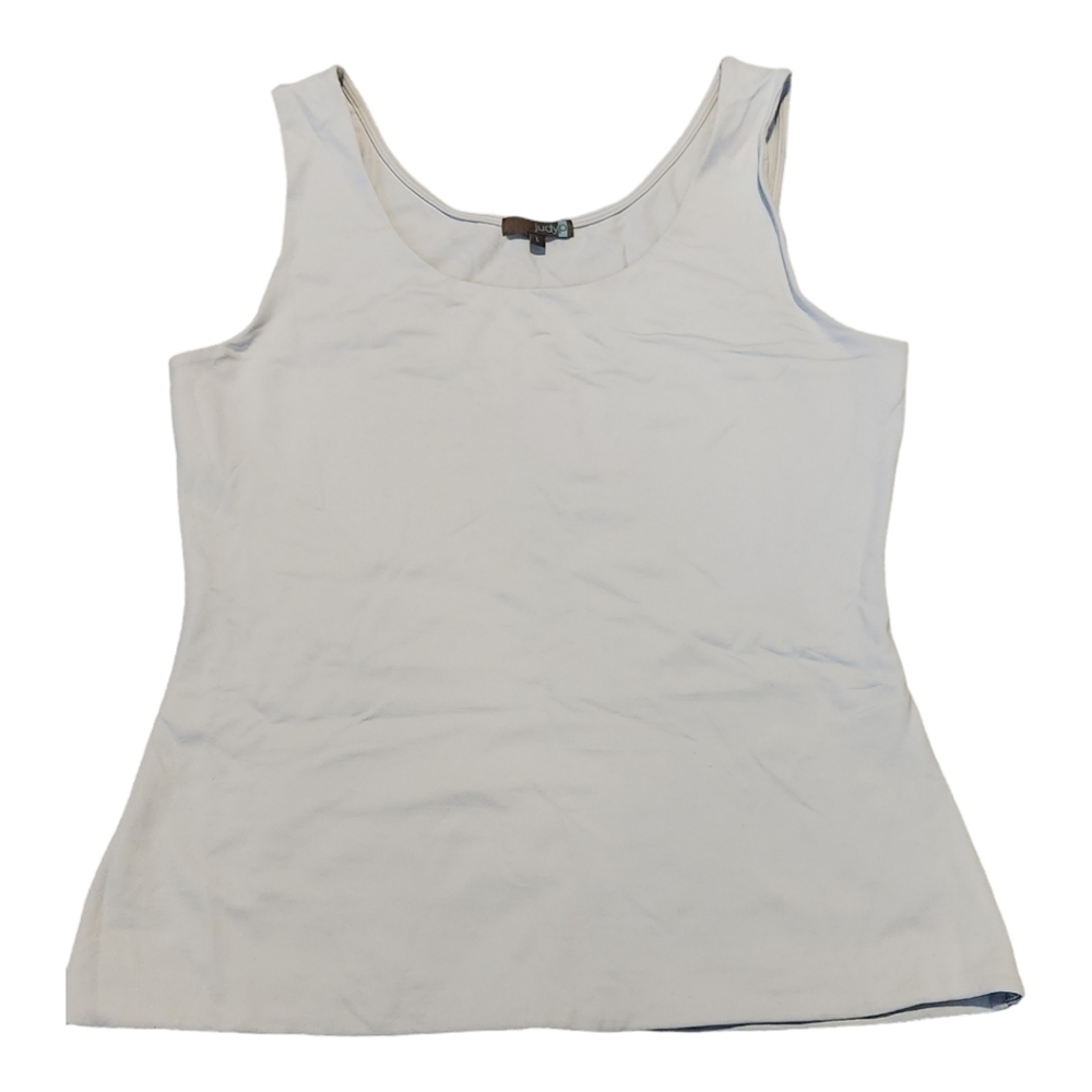 Classic Scoop Neck Tank Top - White